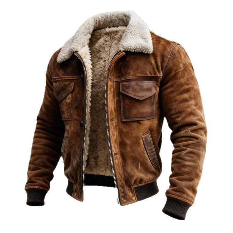 Mens Fleece Lined Outdoor Jacket With Multi Pocket Design For Hiking Enthusiasts - FASHIONS STOP