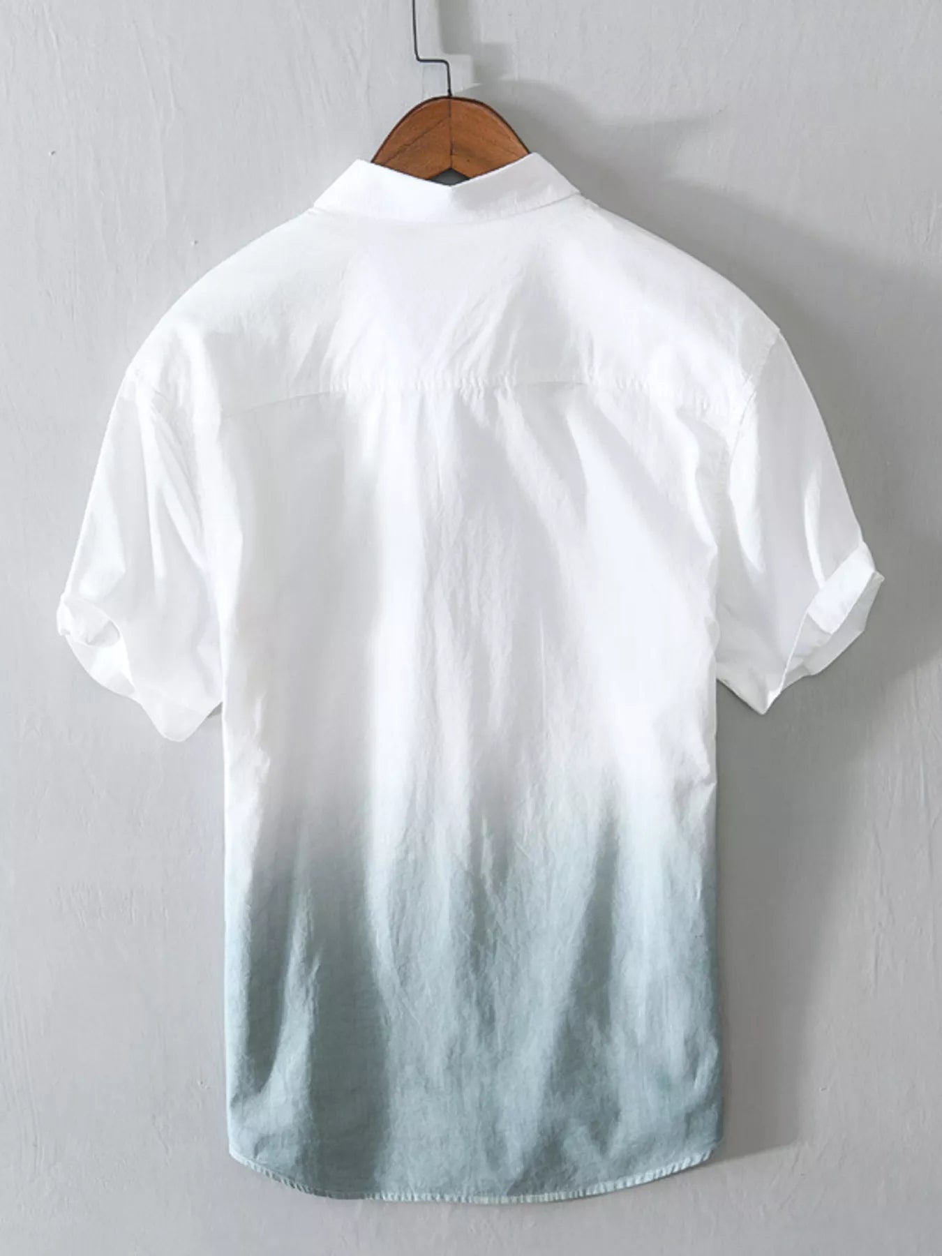 Men's Plus Size Gradient Casual Short Sleeve Shirt - FASHIONS STOP