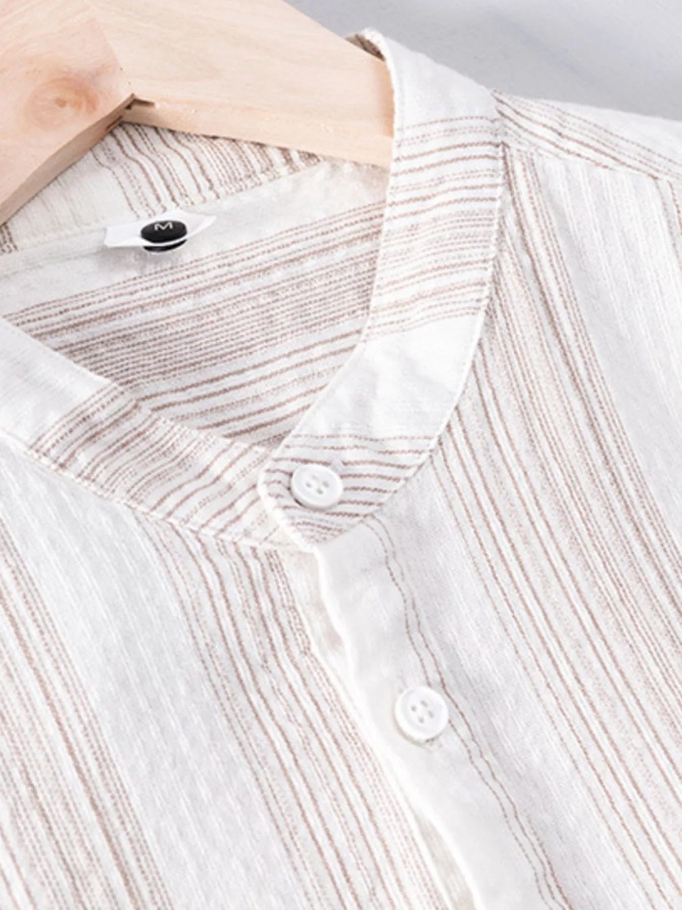 Men's Plus Size Striped Short Sleeve Blouse - FASHIONS STOP