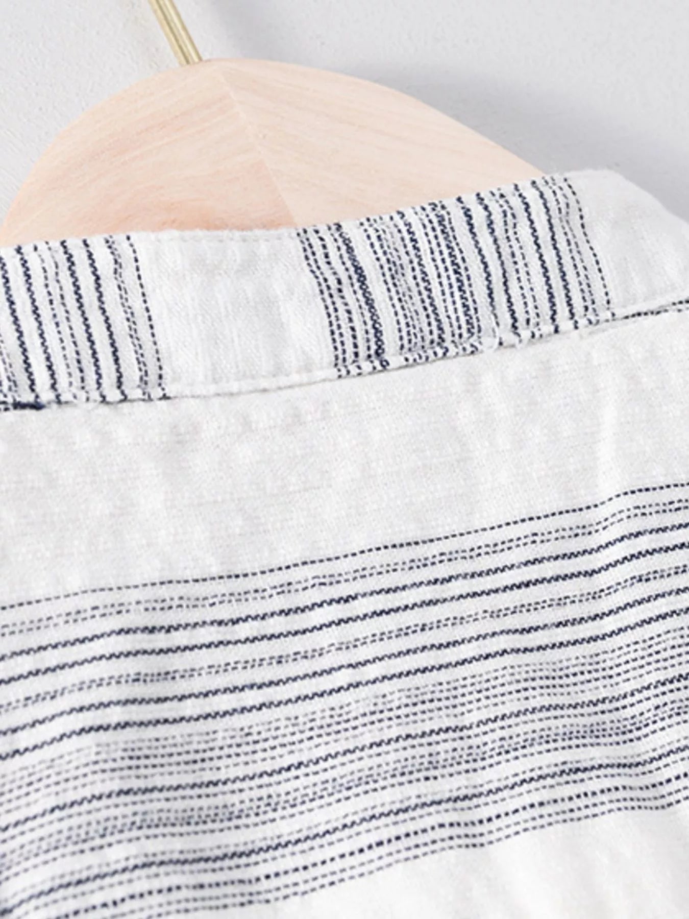 Men's Plus Size Striped Short Sleeve Blouse - FASHIONS STOP
