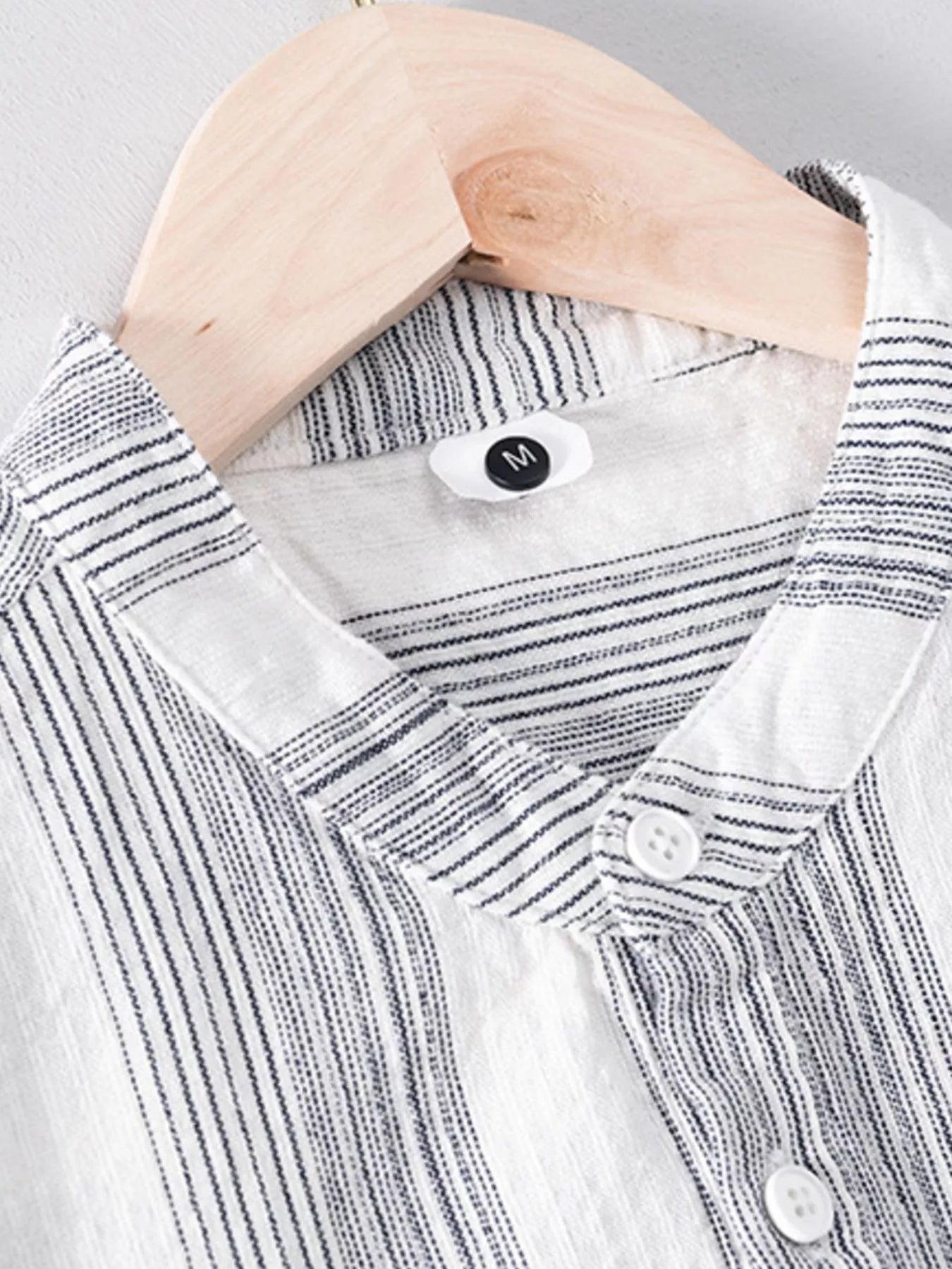 Men's Plus Size Striped Short Sleeve Blouse - FASHIONS STOP