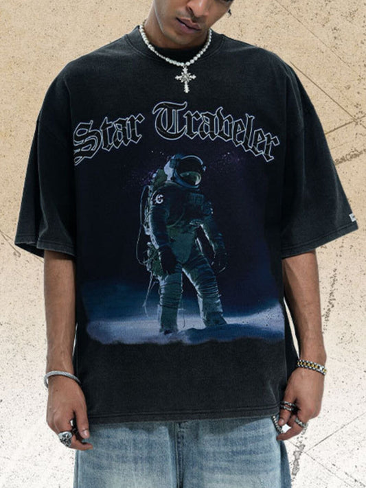 Men's Star Traveler Graphic Oversized T-Shirt - FASHIONS STOP